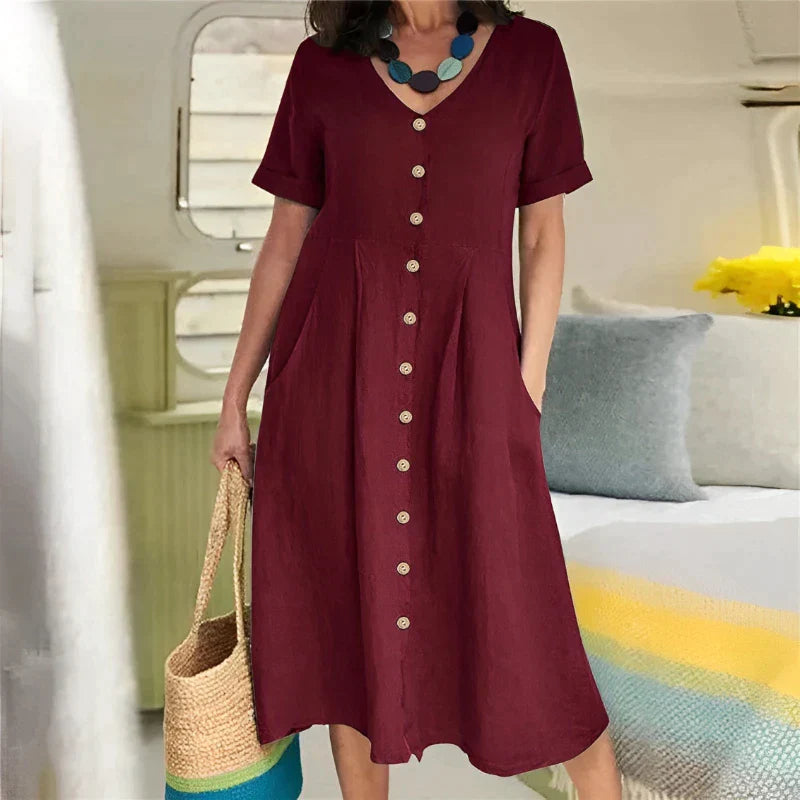 Chemise Vestido Camisa Midi Soltinho