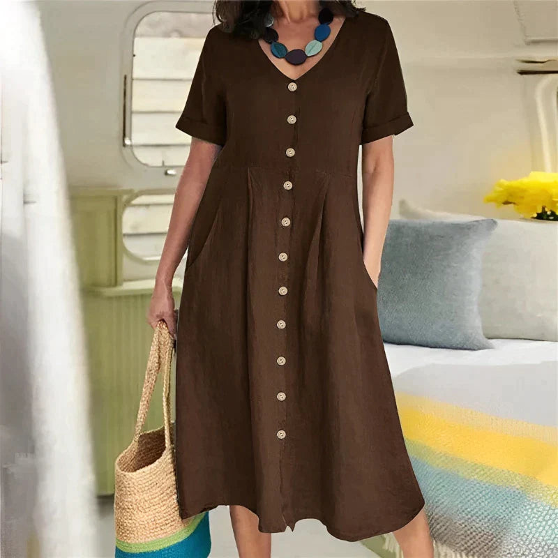 Chemise Vestido Camisa Midi Soltinho