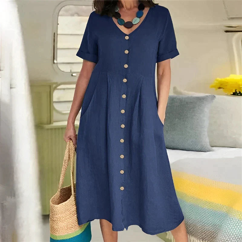 Chemise Vestido Camisa Midi Soltinho