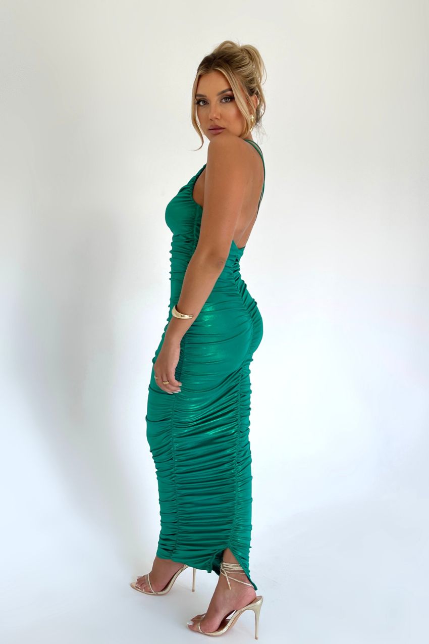 Vestido Metálico Verde Giorgia