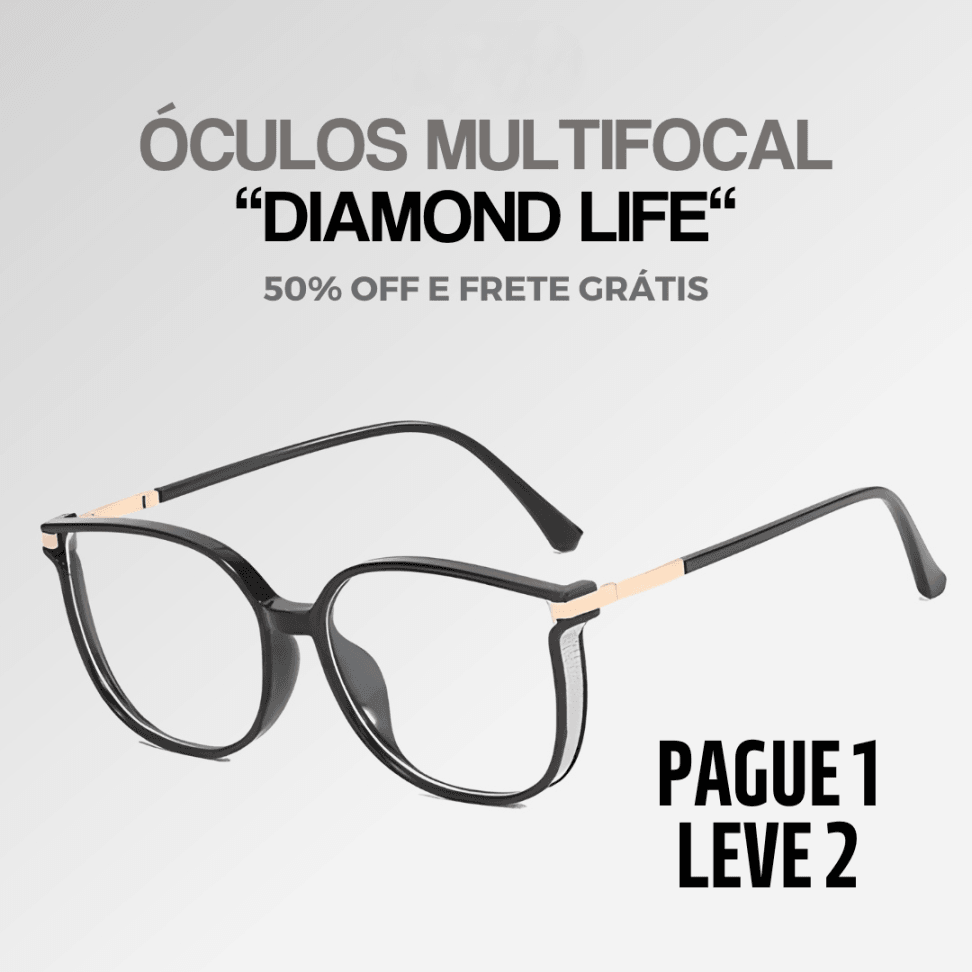 Óculos Multifocal Diamond Life [Se Adapta Ao Seu Grau] - Compre 1 Leve 2