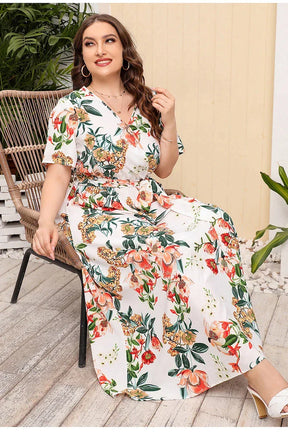 Vestido Plus Size Soltinho Floral