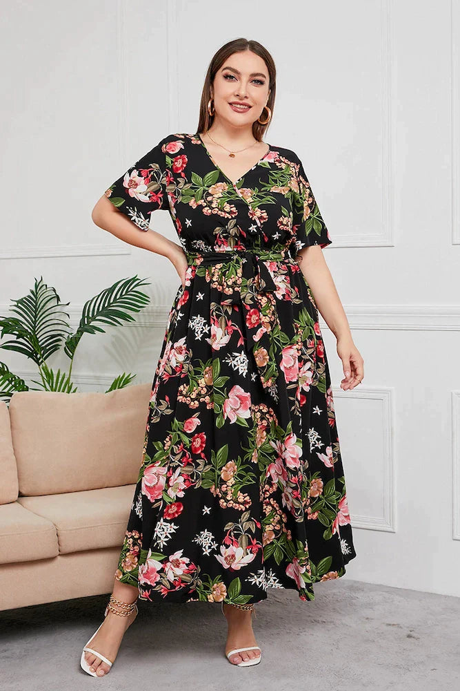 Vestido Plus Size Soltinho Floral