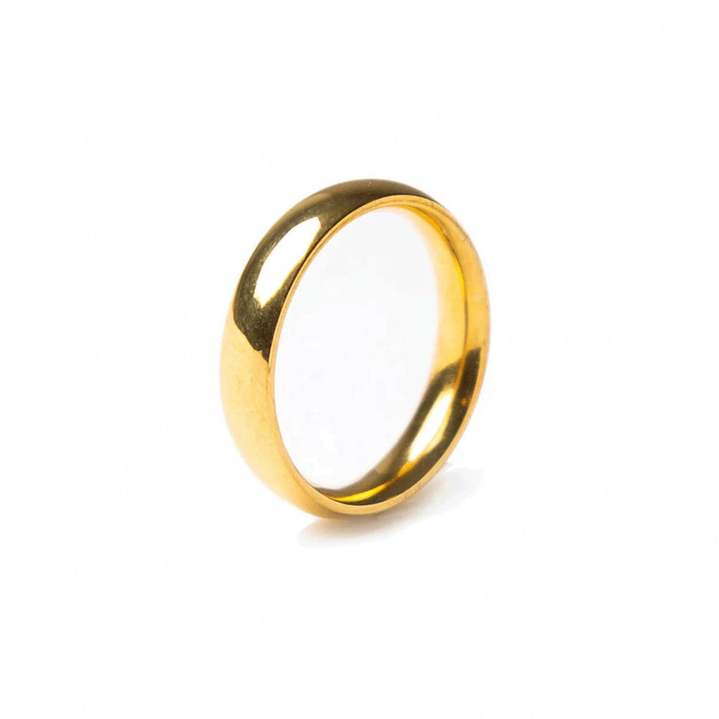 Anatomical Wedding Band Plated in 18K Gold