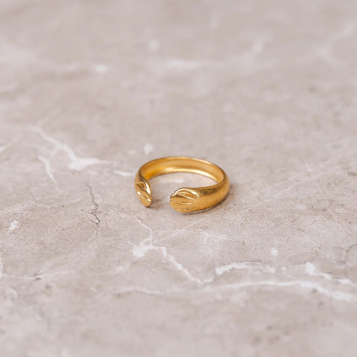 Adjustable Hug Ring Plated in 18K Gold