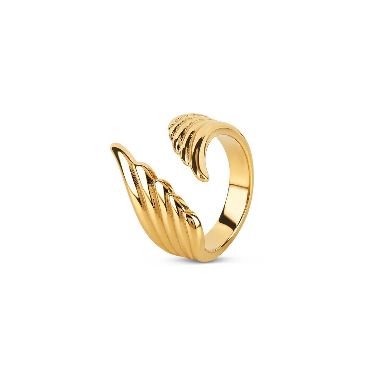 Wings of Freedom Adjustable Ring Plated in 18K Gold