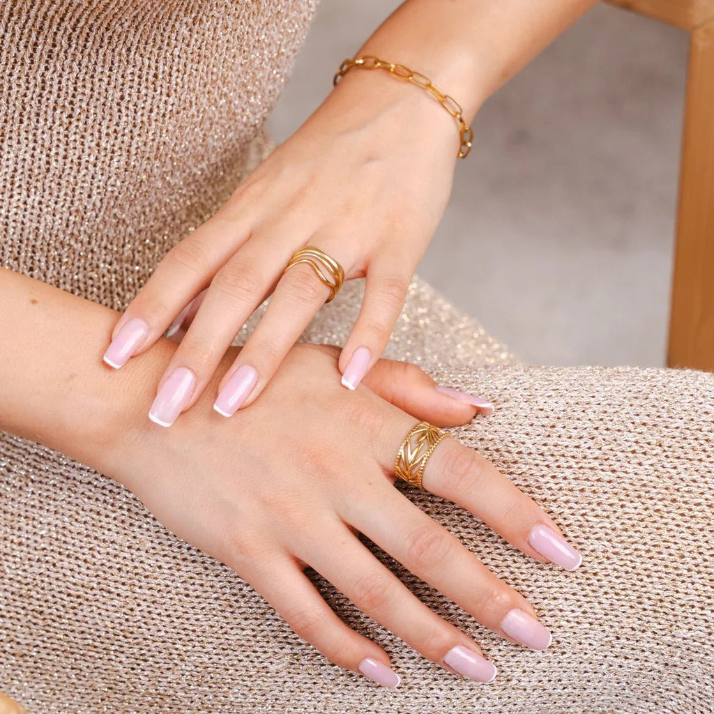 Adjustable Botanical Ring Plated in 18K Gold