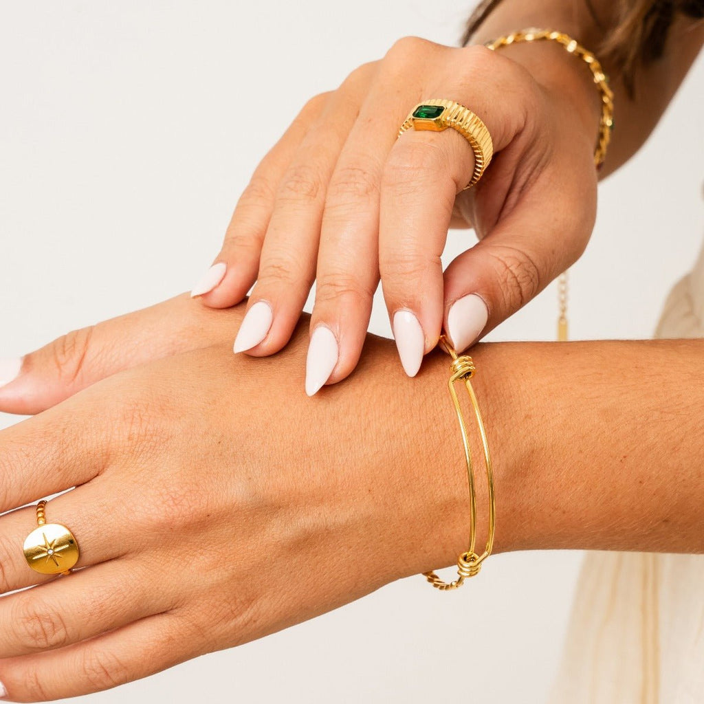 Capri Emerald Ring Plated in 18k Gold