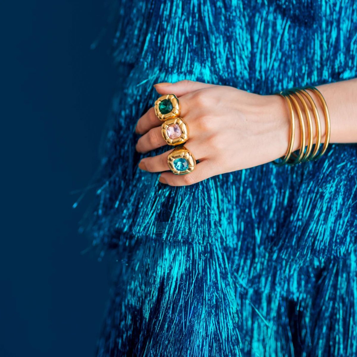 Dulcis Cocktail Ring Plated in 18K Gold