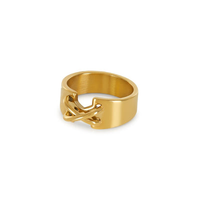 18K Gold Plated Corset Ring