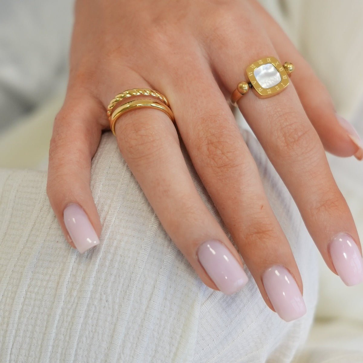 Duo Ring Plated in 18k Gold