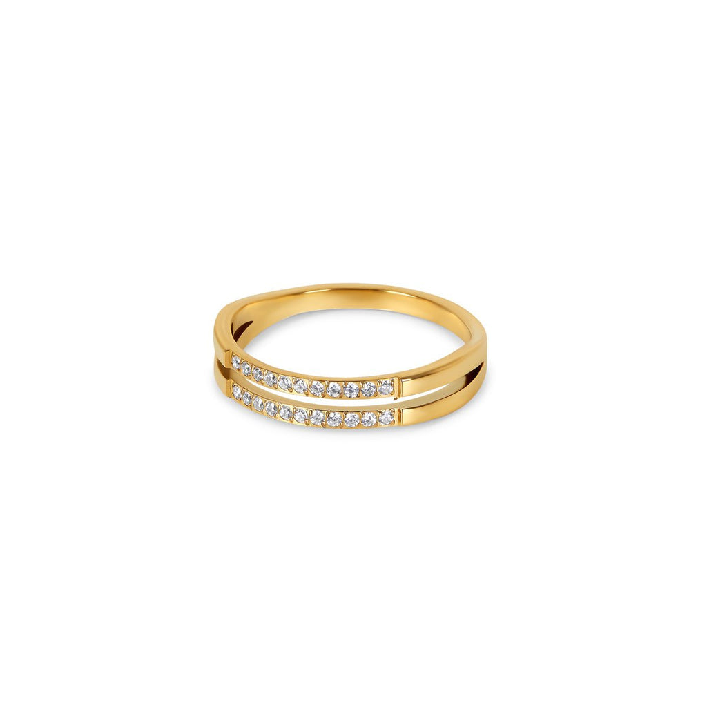 Double Layer Ring Plated in 18k Gold