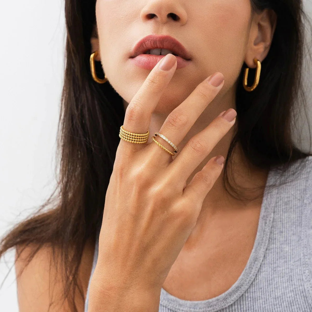 Iconic Sphere Ring Plated in 18K Gold