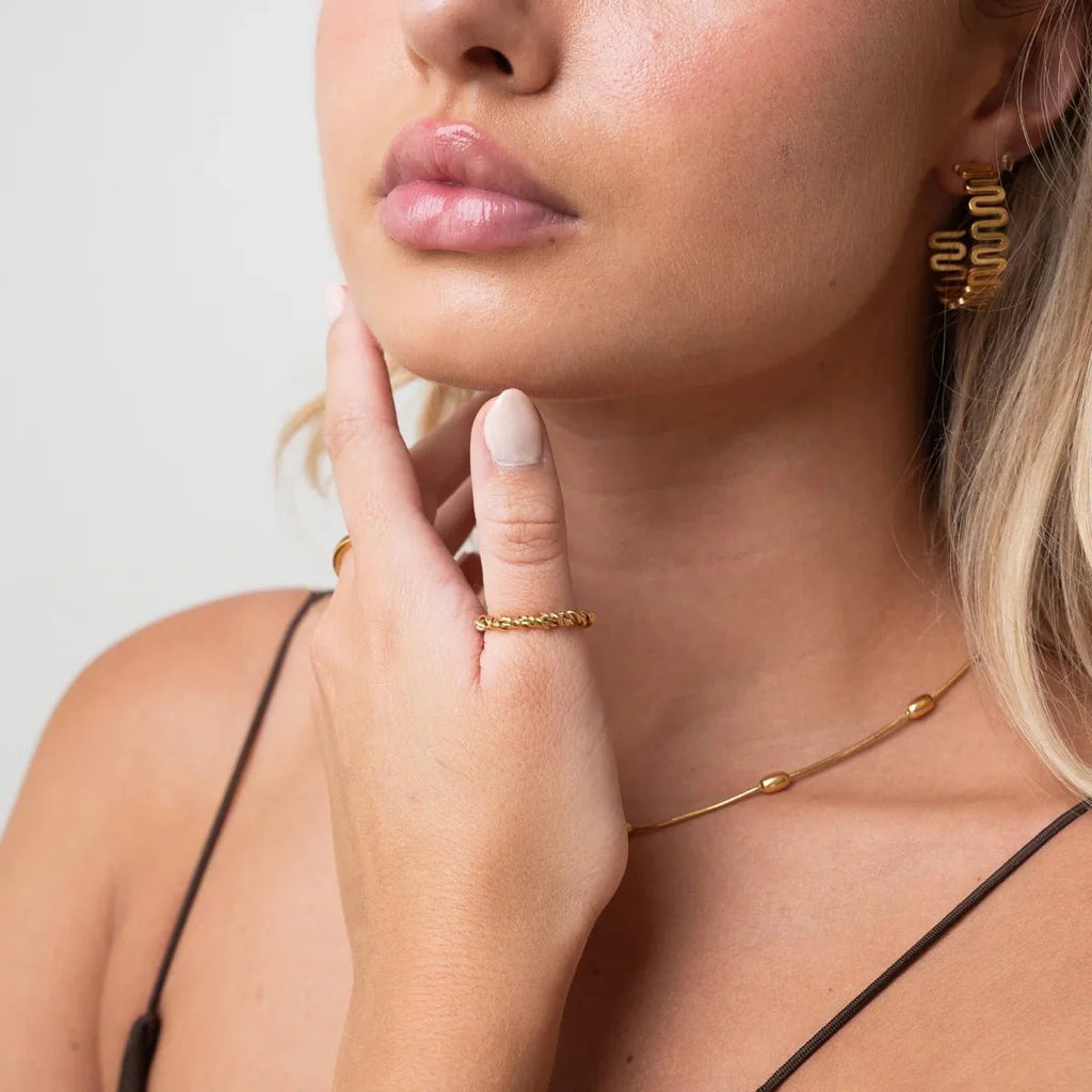 Spiral Ring Plated in 18K Gold