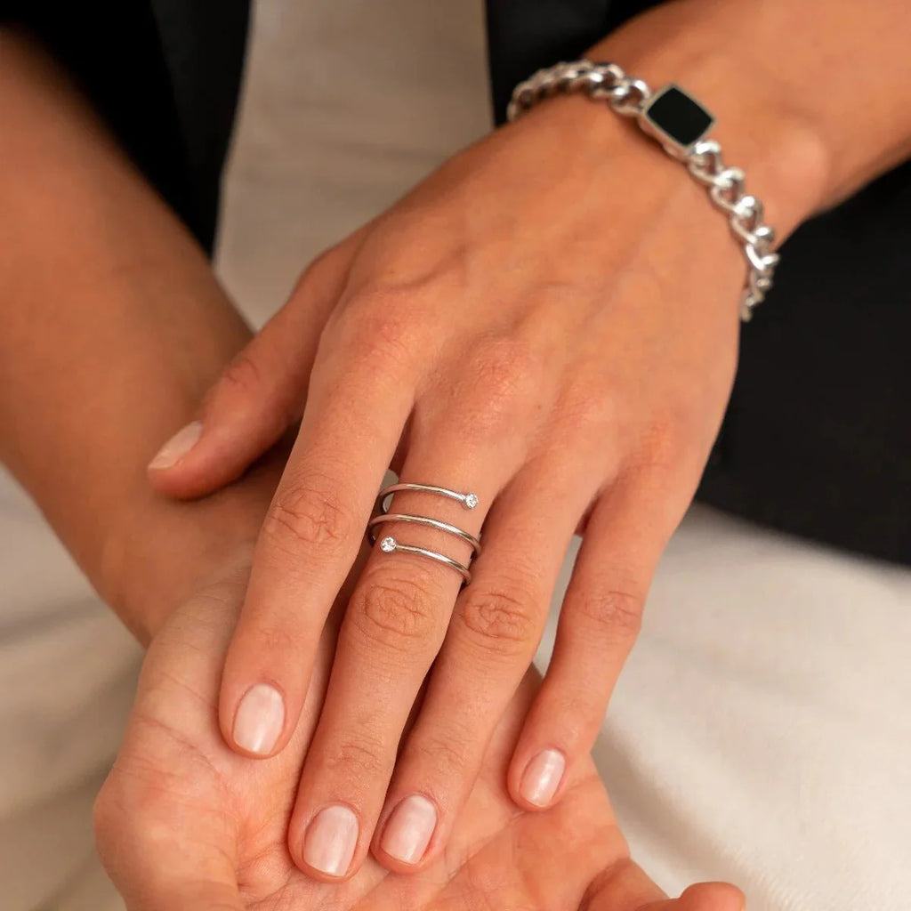 Fine Spiral Ring - Silver