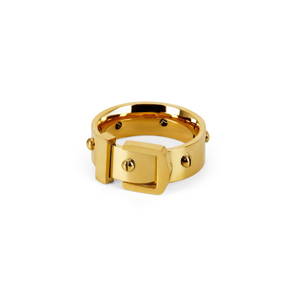 18K Gold Plated Buckle Ring