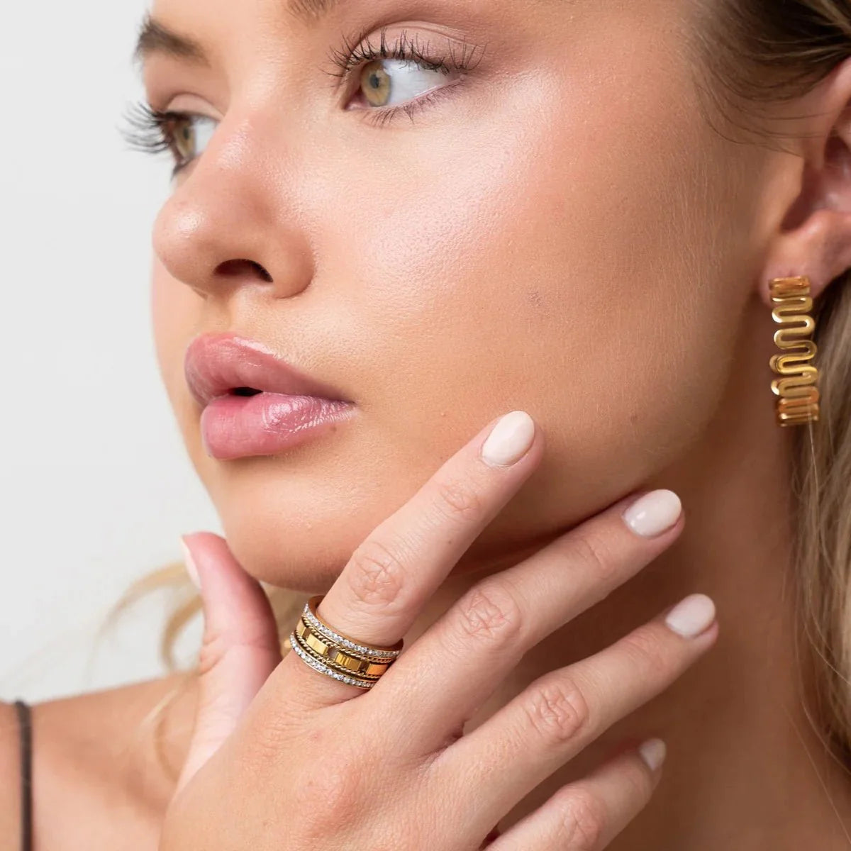 Impulse Ring Plated in 18K Gold