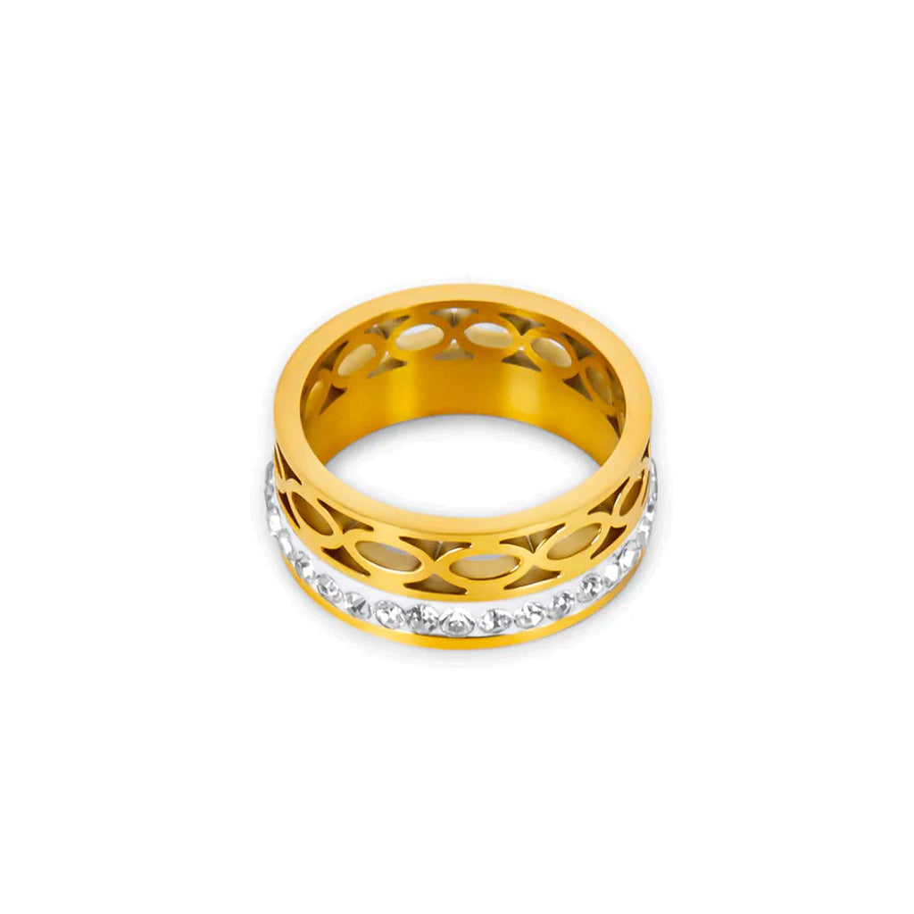Mosaic Ring Plated in 18k Gold