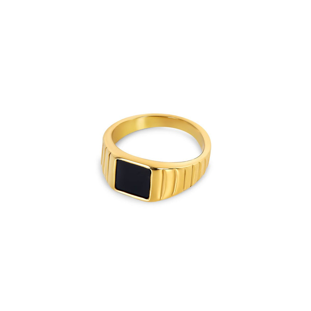 Noir Ring Plated in 18k Gold