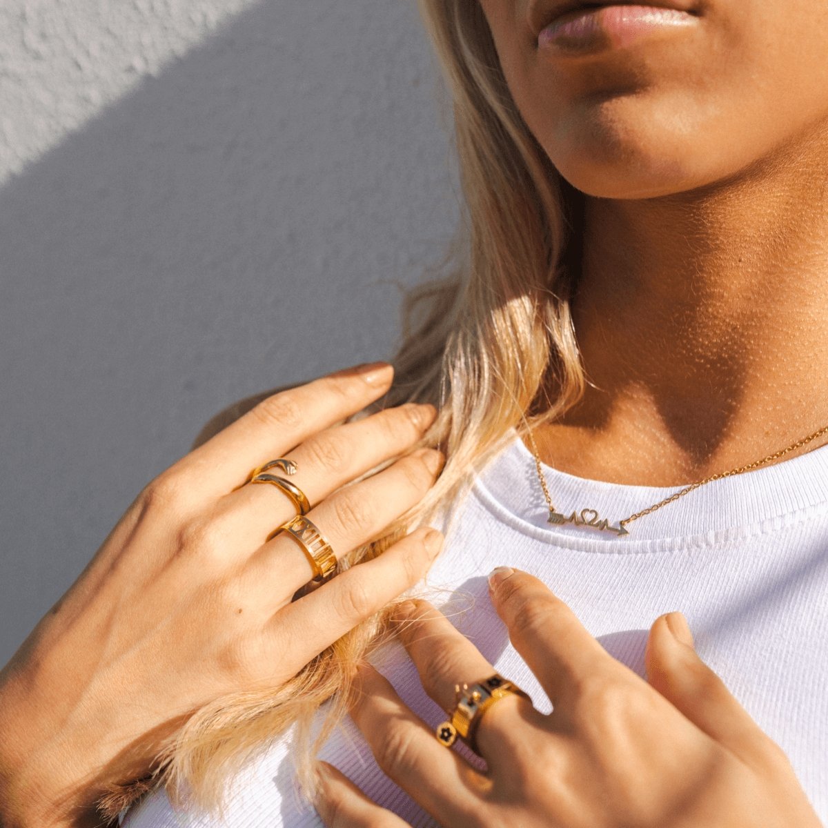 Roman Numeral Ring Plated in 18K Gold