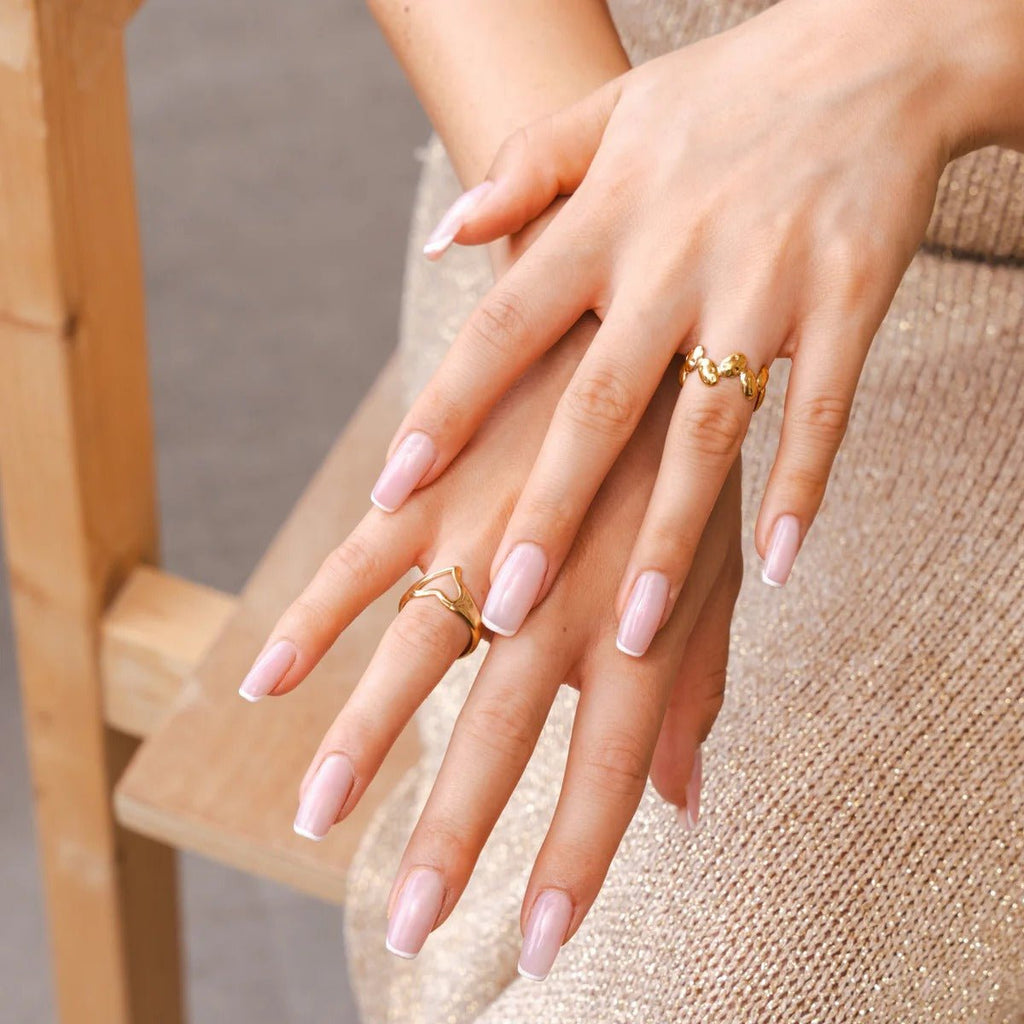 Adjustable Textured Organic Ring Plated in 18K Gold