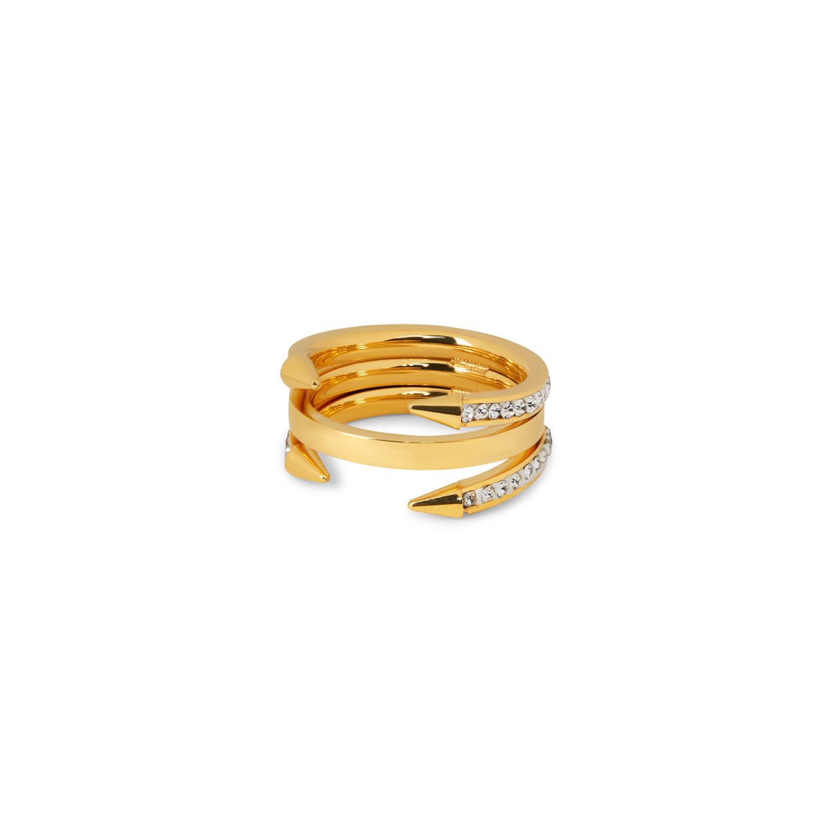 18K Gold Plated Nail Ring with Points