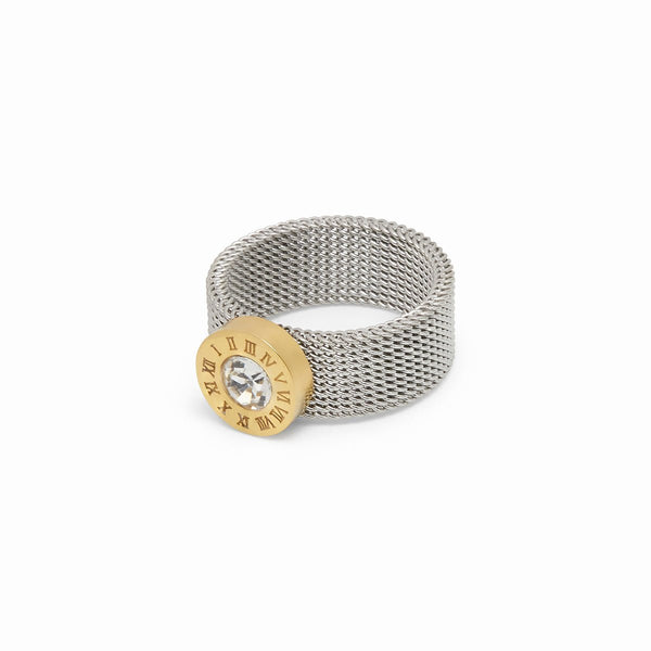 Roman Mesh Ring - Silver