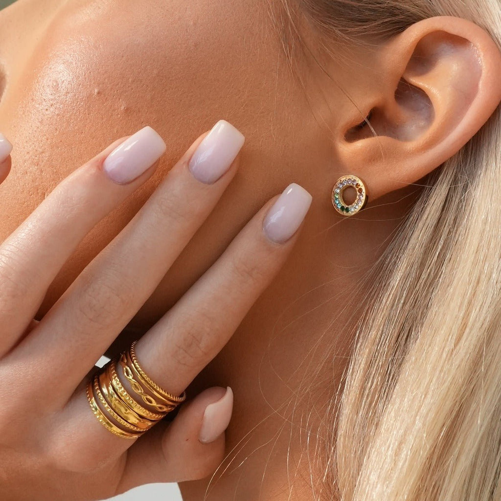 Royale Adjustable Ring Plated in 18k Gold