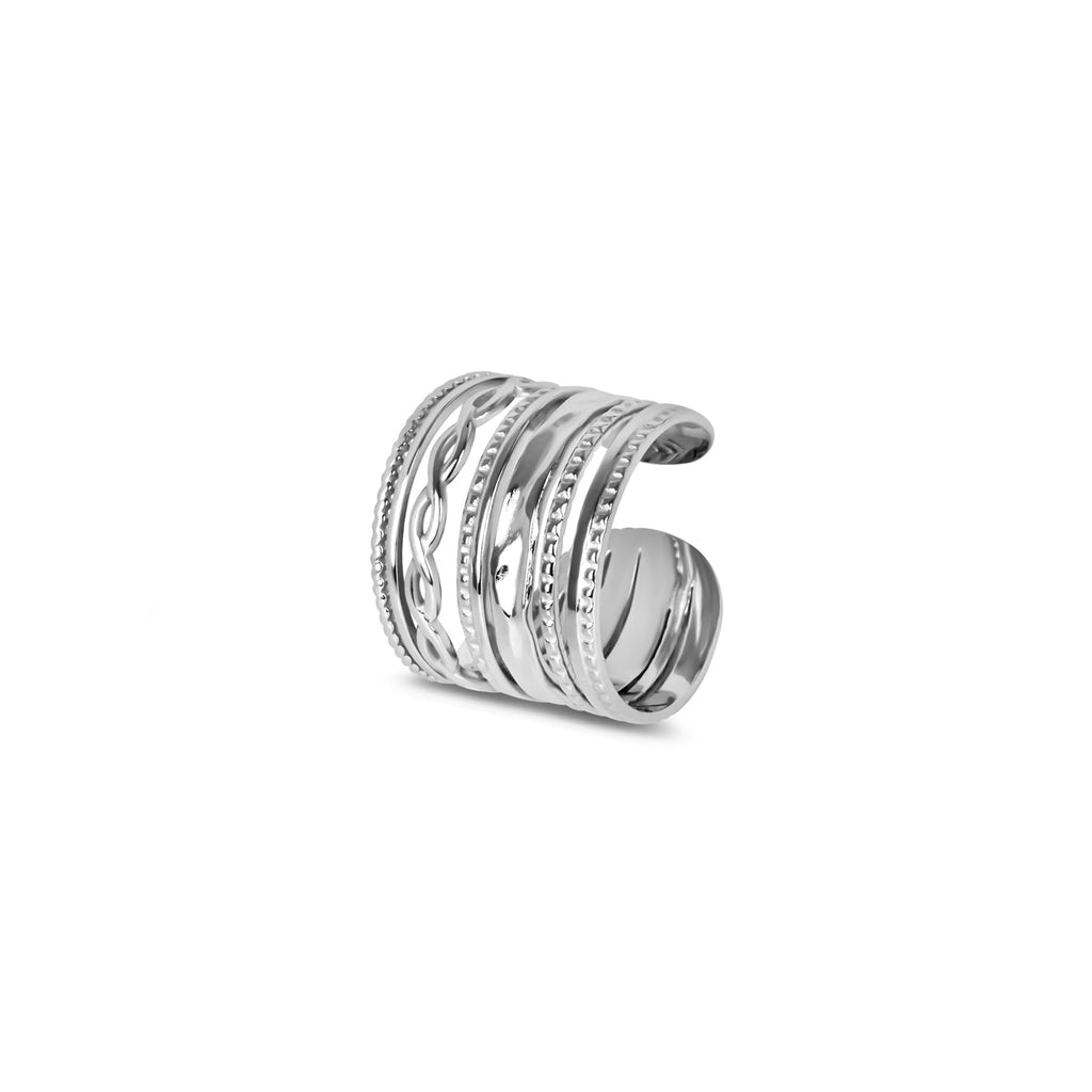Royale Adjustable Ring - Silver