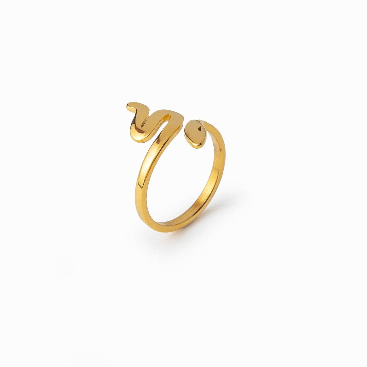 Snake Ring Plated in 18K Gold