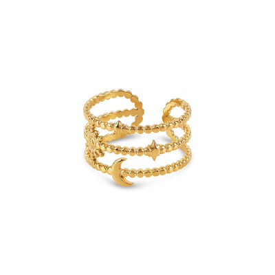 Sky Adjustable Ring Plated in 18K Gold