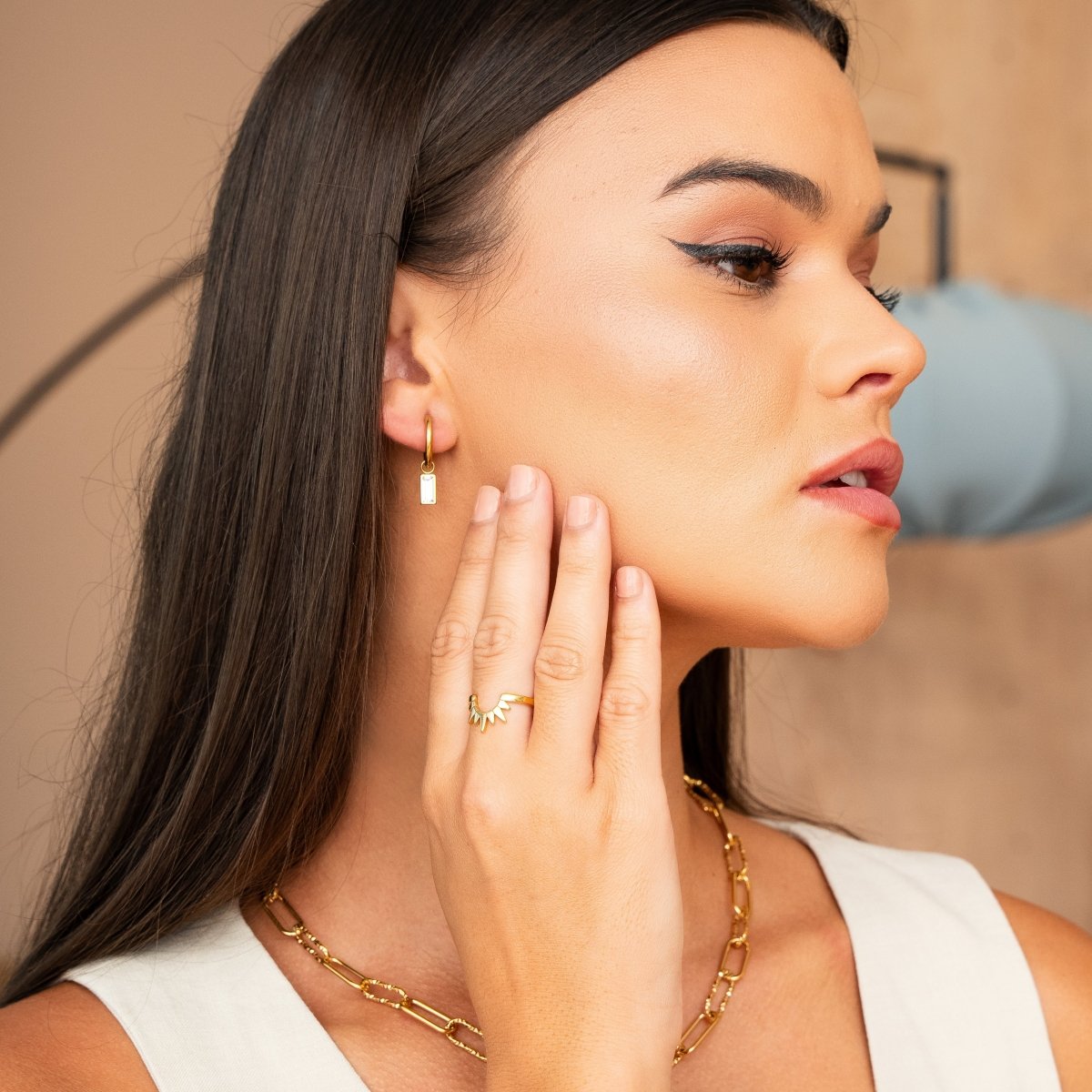 Sunrise Ring Plated in 18K Gold