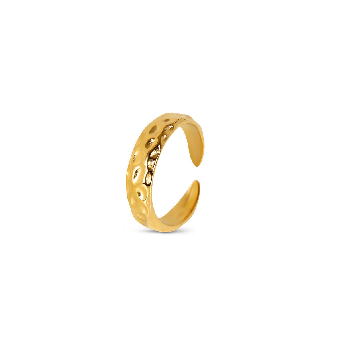 Lunar Texture Ring Plated in 18k Gold