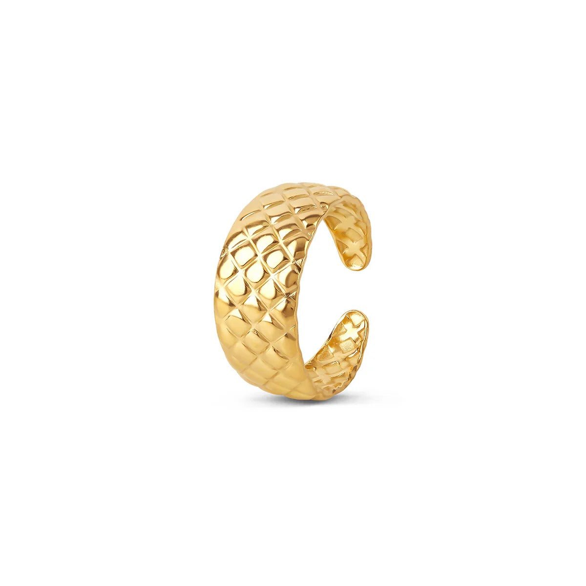 Luxurious Adjustable Woven Ring Plated in 18K Gold