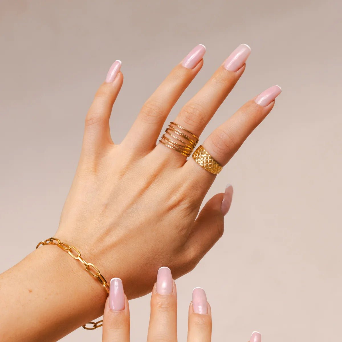 Luxurious Adjustable Woven Ring Plated in 18K Gold