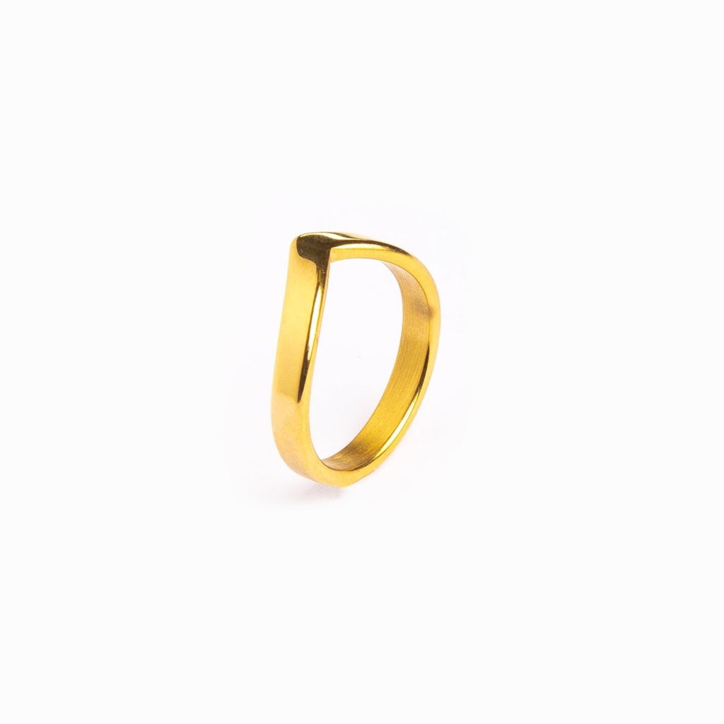 Trinity Smooth Ring Plated in 18K Gold