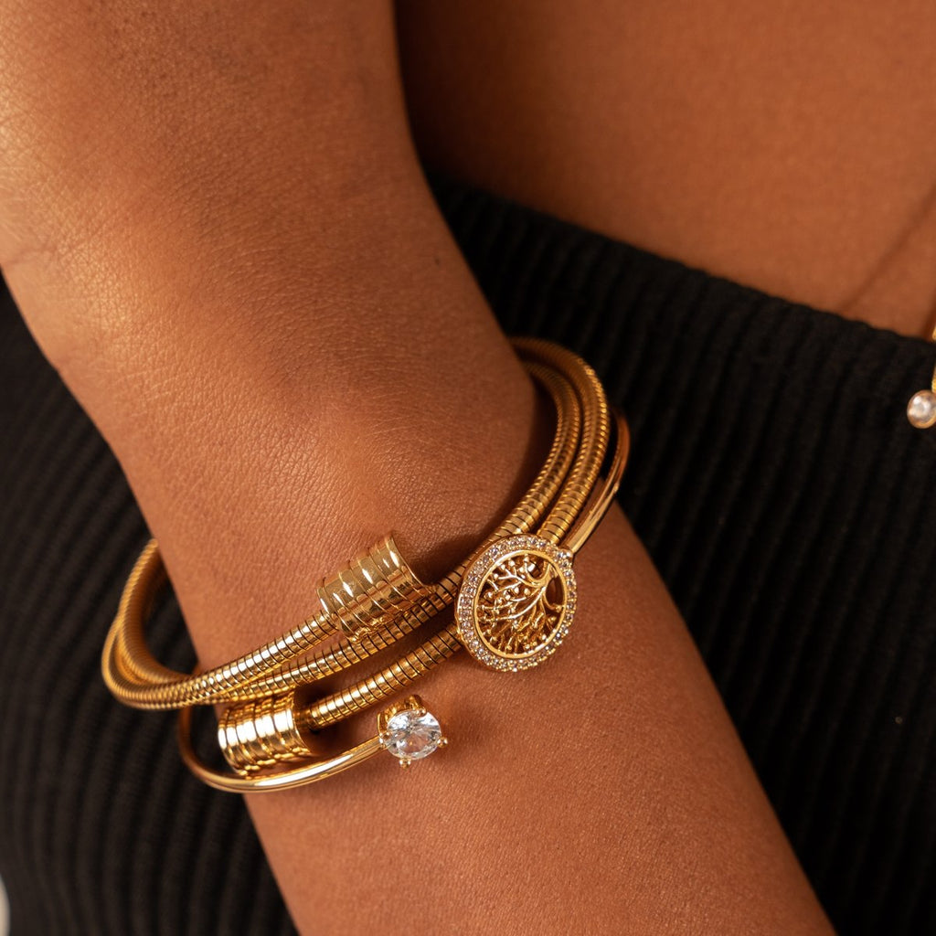 Tree of Life Bracelet Plated in 18K Gold