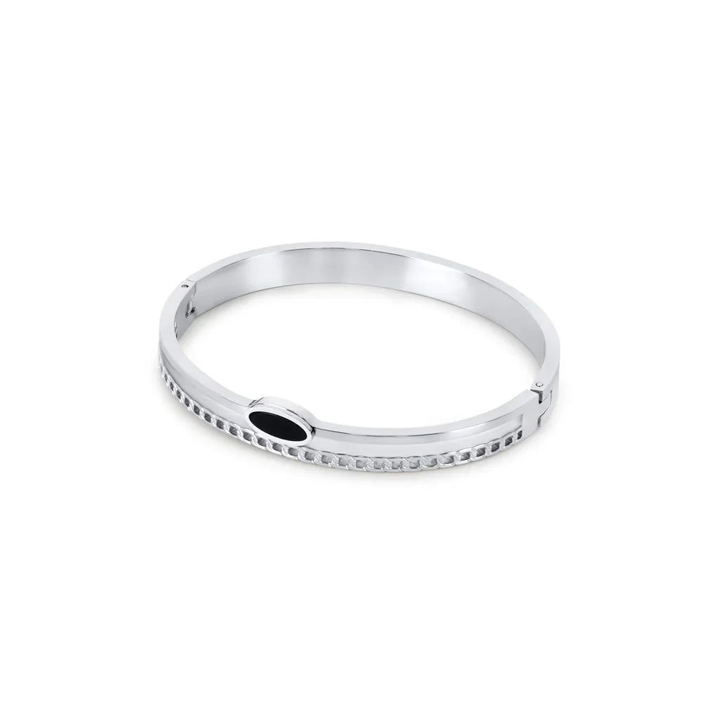 Onyx Layered Bracelet - Silver