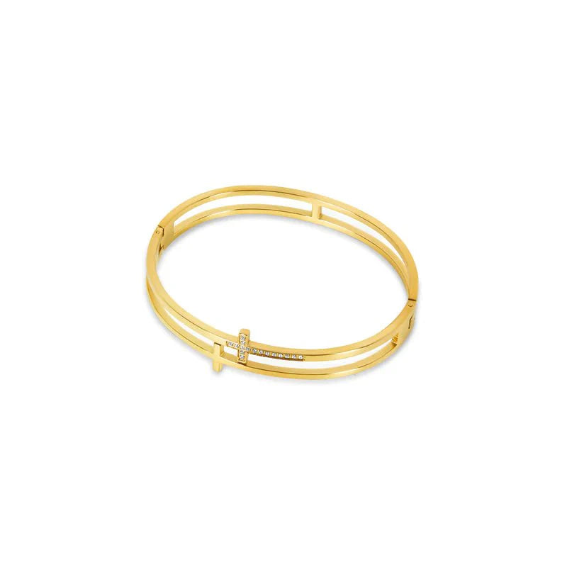 18k Gold Plated Cross Bracelet
