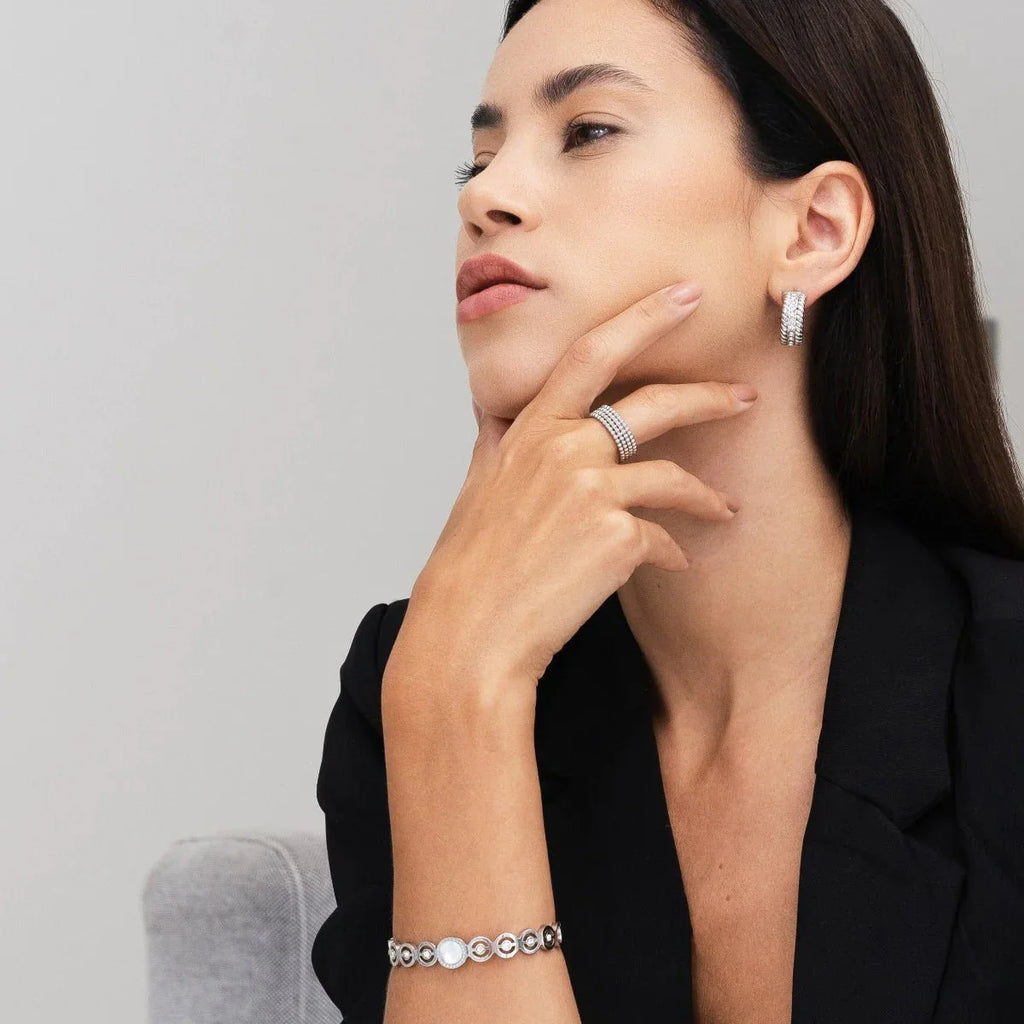 Olivia Bracelet with Cubic Zirconia Stone - Silver