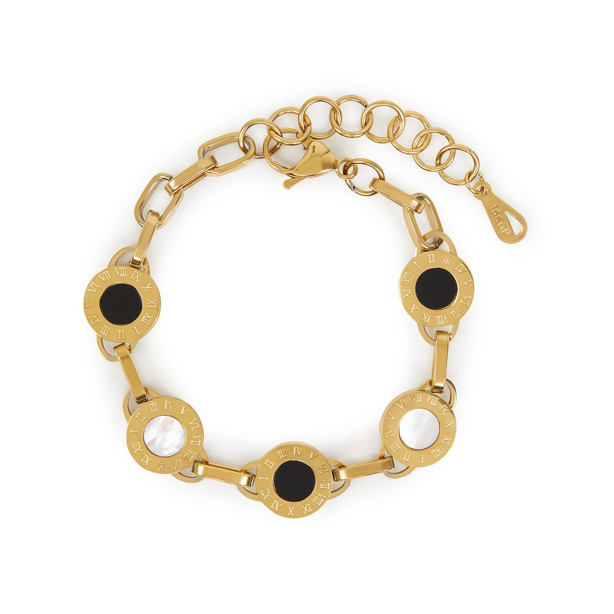 Milan Onyx Bracelet Plated in 18k Gold