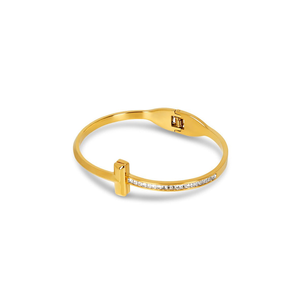 Elegance T-Bar Bracelet Plated in 18k Gold