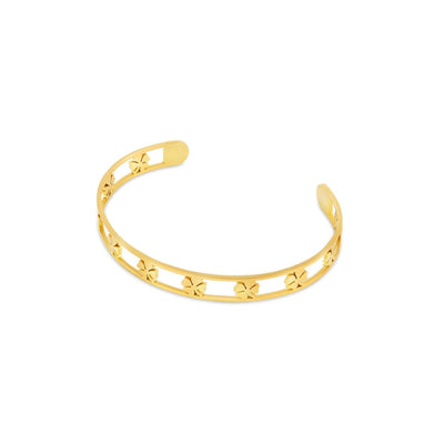 Openwork Clover Bracelet Plated in 18K Gold