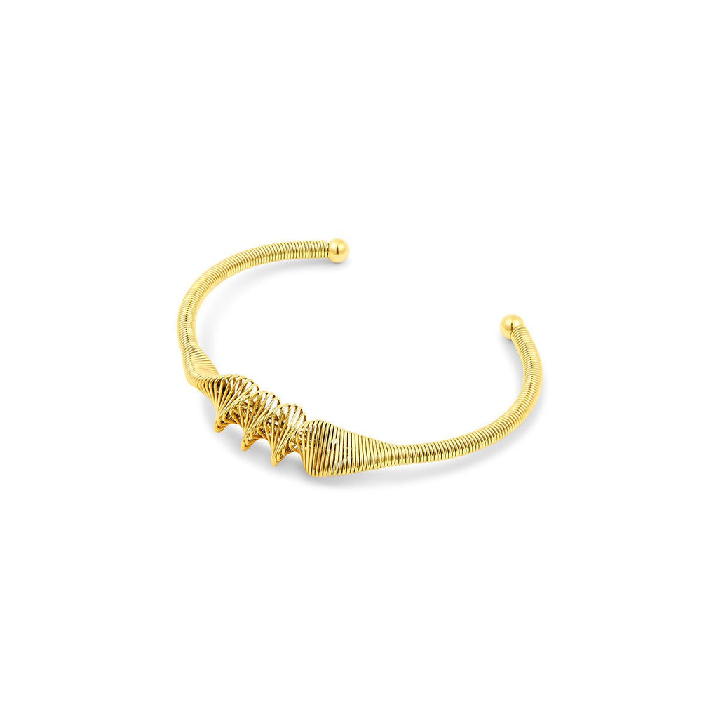 Wave Bracelet Plated in 18K Gold