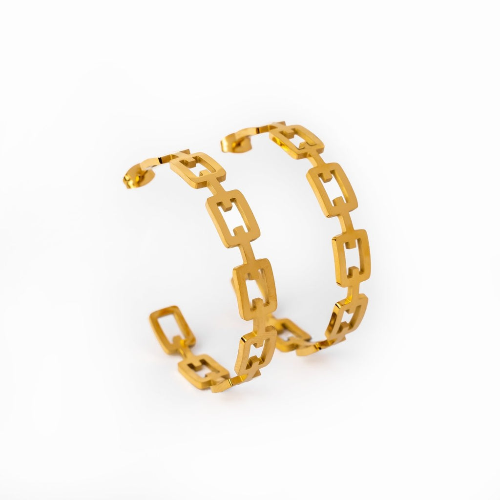 Alexandra Hoop Earrings Plated in 18K Gold