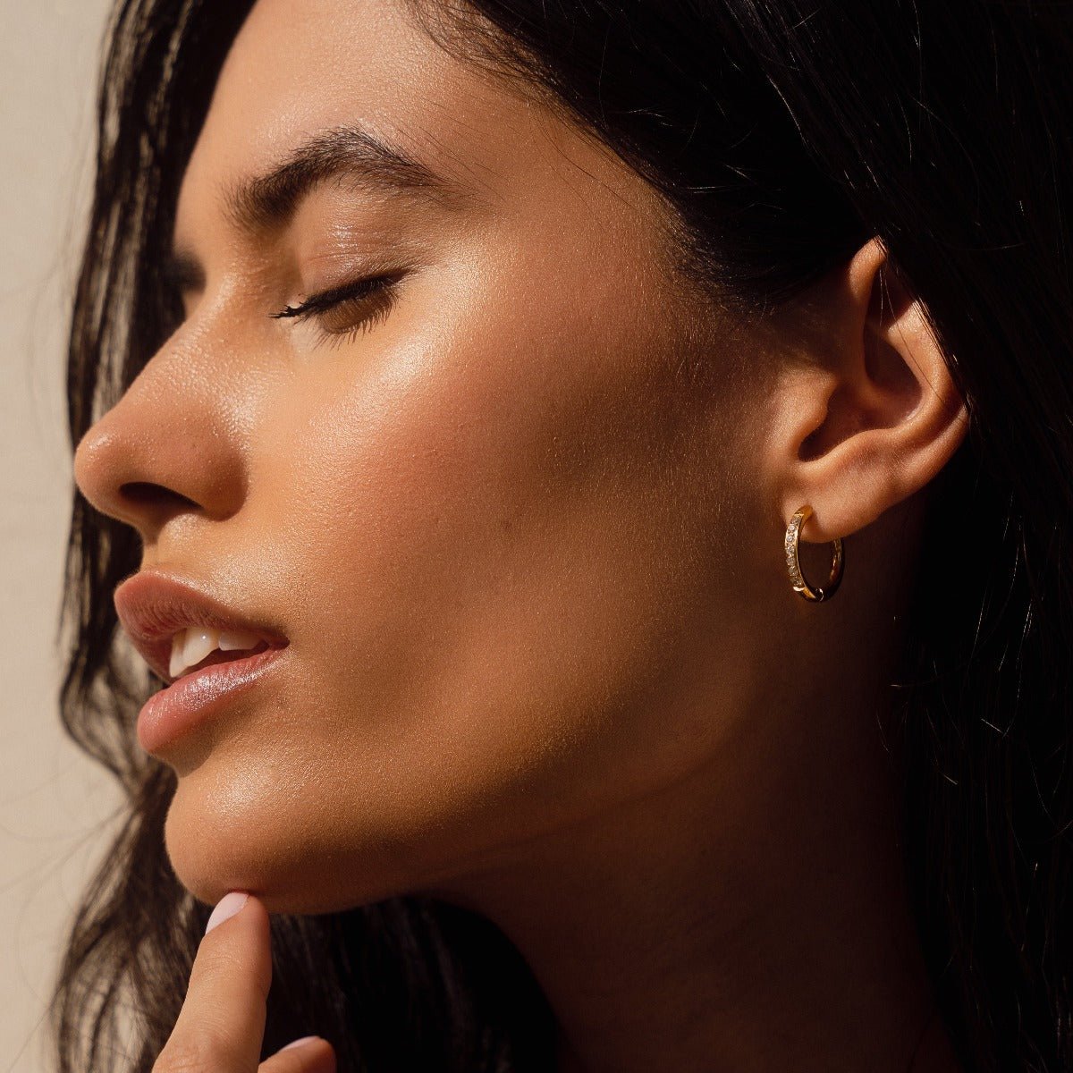 Arielle Hoop Earrings Plated in 18K Gold