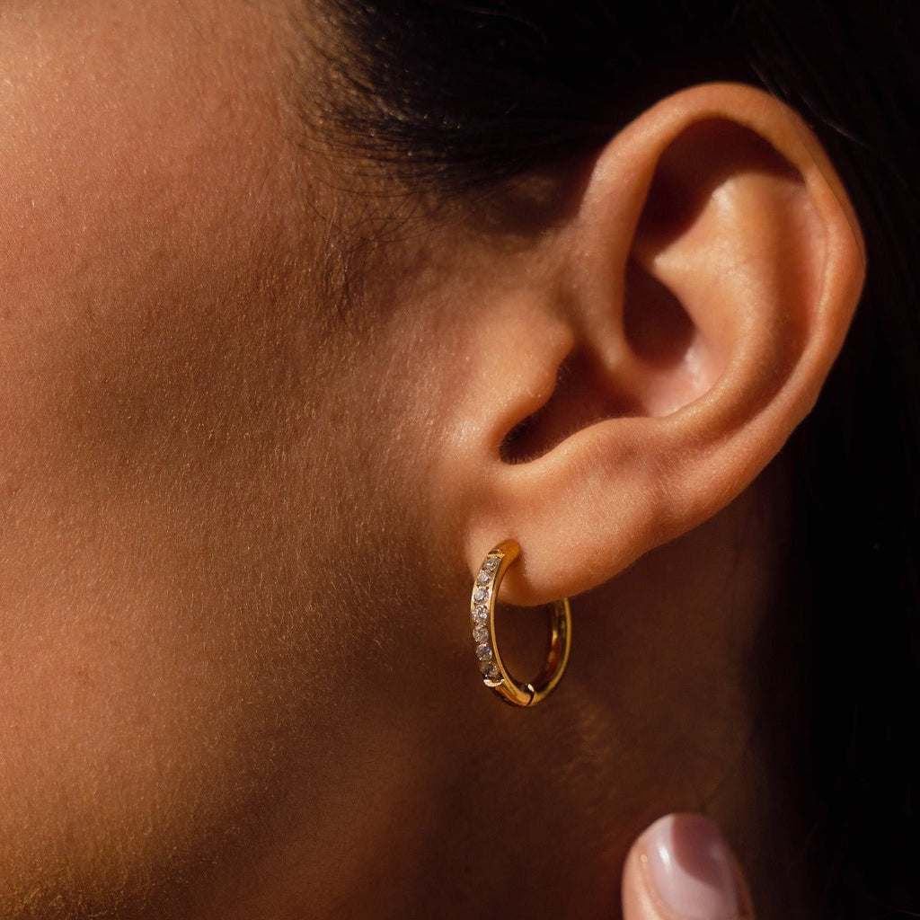 Arielle Hoop Earrings Plated in 18K Gold