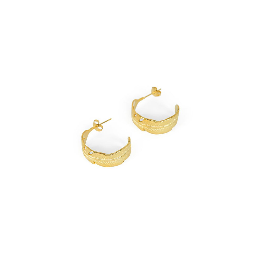 Athena Hoop Earrings Plated in 18K Gold