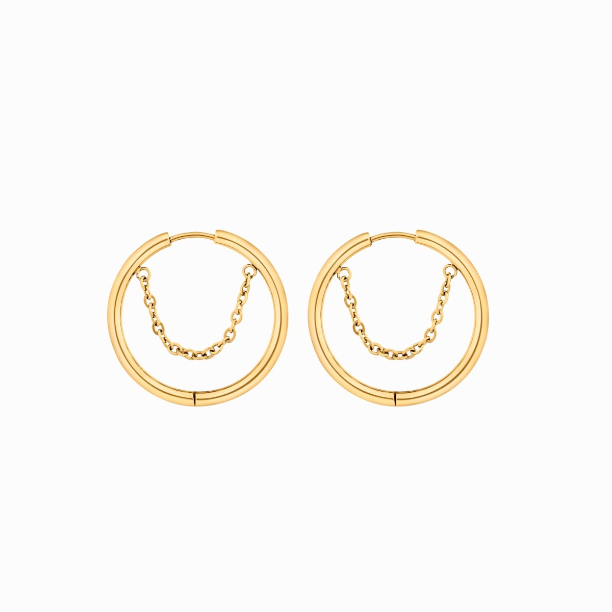Kite Hoop Earrings Plated in 18K Gold