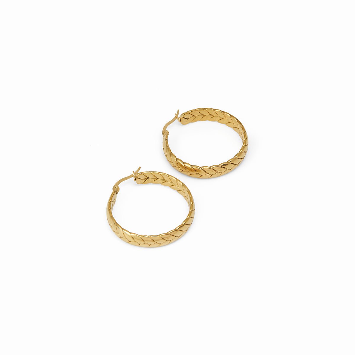 Pompeii Hoop Earrings Plated in 18K Gold